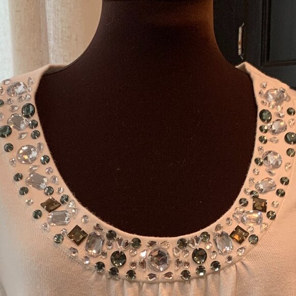 Lane Bryant Jeweled Neckline Sweater White 22/24 - Picture 2 of 8